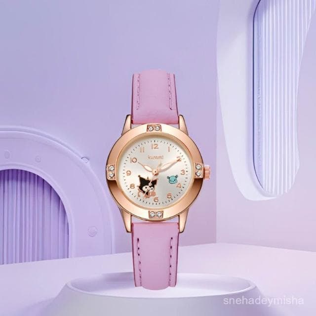 曉君精選 高顔值百搭ins少女卡通可愛學生手錶靜音爆款高級公務員考試專用