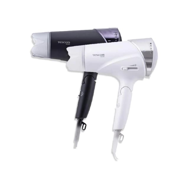【TESCOM】TID3500TW 速乾修護離子折疊式吹風機  智慧斷電 大風量  黑色&白色