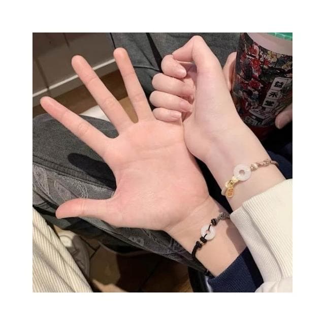 【開運堂】現貨  平安扣手工編織手繩情編繩侶手鍊編織繩小眾設計一對情侶平安扣