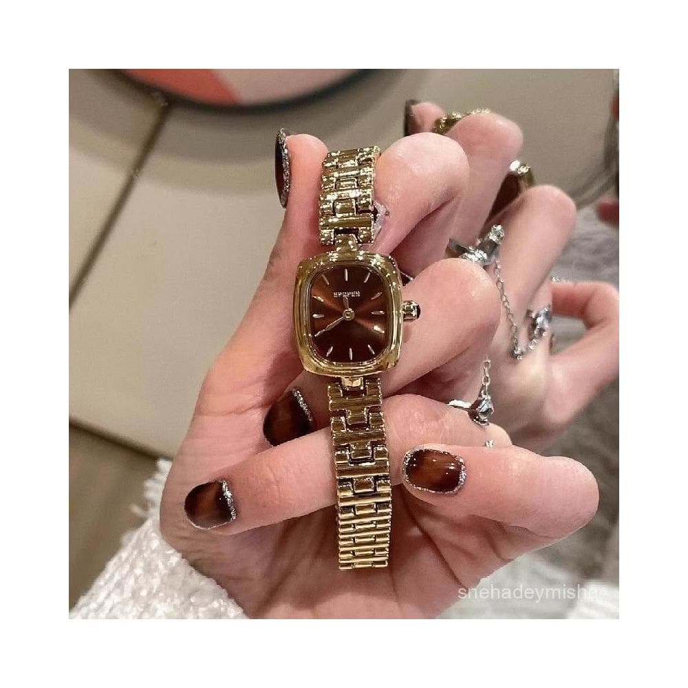 曉君精選 新款小方錶氣質簡約細帶高級女士手錶防水小金錶時尚輕奢爆款00