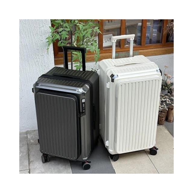 前開式行李箱 20吋登機箱 28吋鋁框行李箱商務箱海關鎖上開蓋行李箱 20吋24吋28吋旅行箱側開擴容行李箱