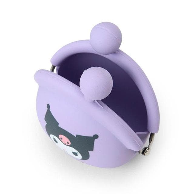 【SANRIO 三麗鷗】三麗鷗 美樂蒂 酷洛米 矽膠 鑰匙圈 零錢包吊飾 小物收納 POCHI BABY 日本正版 該該貝比日本精品