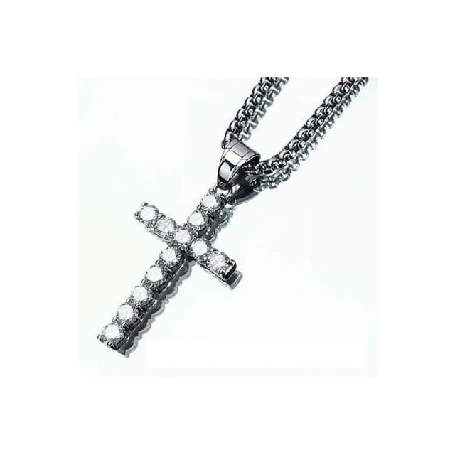 【十字架鑲鑽項鍊】基督教 福音禮品 受洗禮物 生日 聖誕節 禮物 耶穌 搬家喬遷 聖經故事 恩典之約禮物店