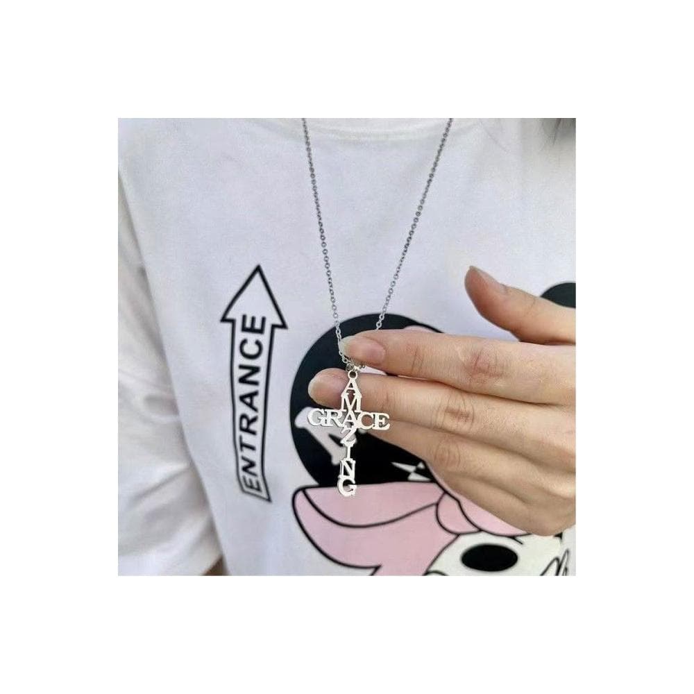 【amazing奇異恩典】鋼項鍊 基督教 福音禮品 受洗禮物 生日 聖誕節 禮物 耶穌 搬家喬遷 聖經故事 恩典之約禮物