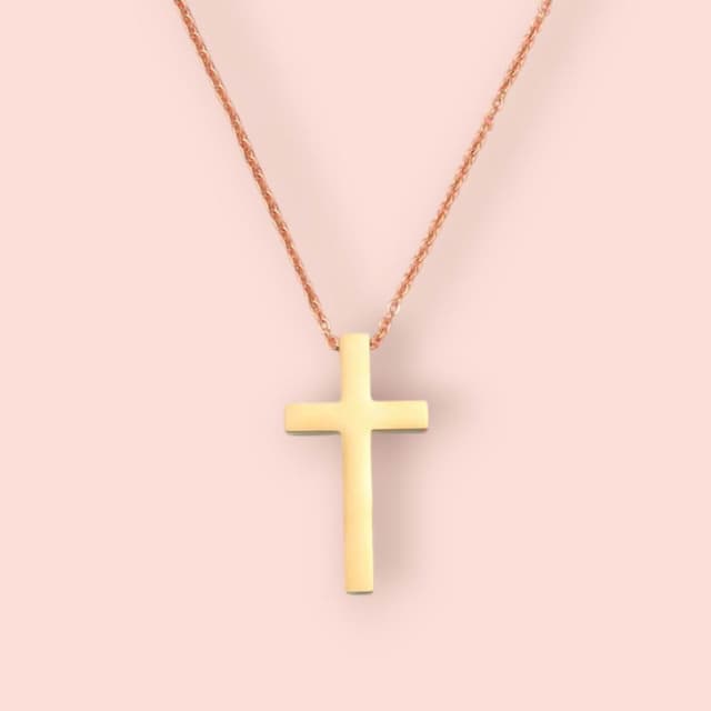 【晨光中的恩典十架】不鏽鋼項鍊 基督教 福音禮品 受洗禮物 生日 聖誕節 禮物 耶穌 搬家喬遷 聖經故事 恩典之約禮物店
