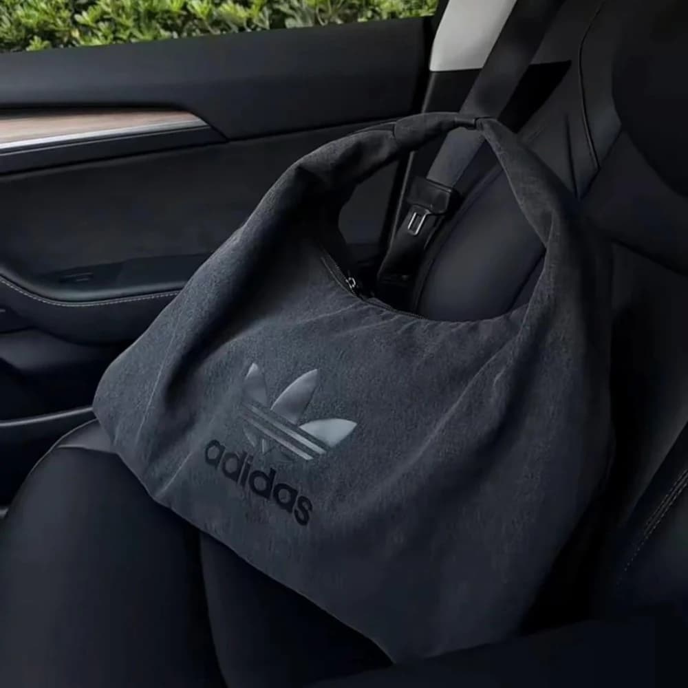 【adidas 愛迪達】<現貨>Adidas Originals logo 大容量 雲朵包 手提包 小錢包 牛仔黑 牛仔藍