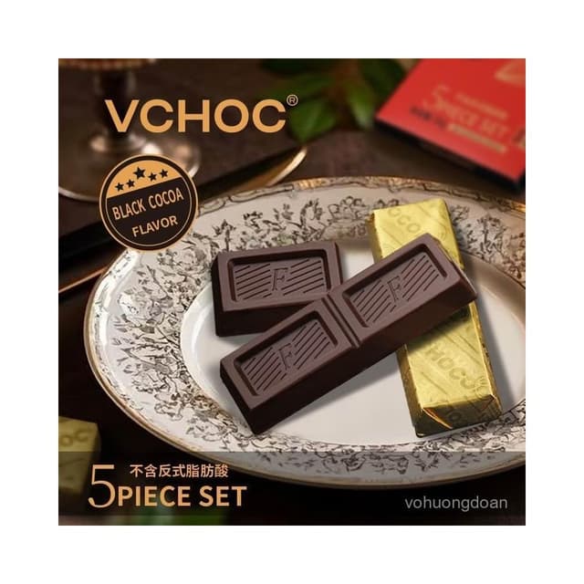 心心相印 VCHOC醇黑可可牛奶巧克力喜糖果送女友節日禮物網紅休閒零食批髮