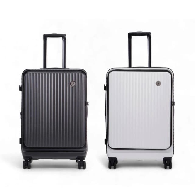 【KANGOL】前開式行李箱 可擴充行李箱 登機箱 靜音萬向輪 防爆拉鍊 海關密碼鎖 多功能 旅行箱 杯袋掛勾 2025