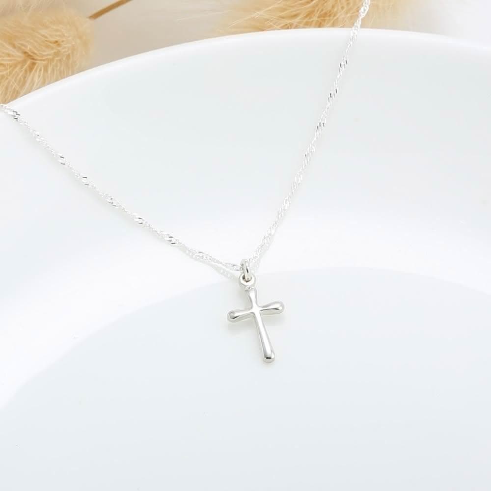【Angel & Me】簡約 水滴 十字架 s925 純銀項鍊 生日 情人節禮盒