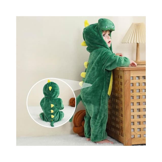 嬰兒連體衣春秋款法蘭絨加厚保暖衣服可愛超萌外出服動物睡衣爬服