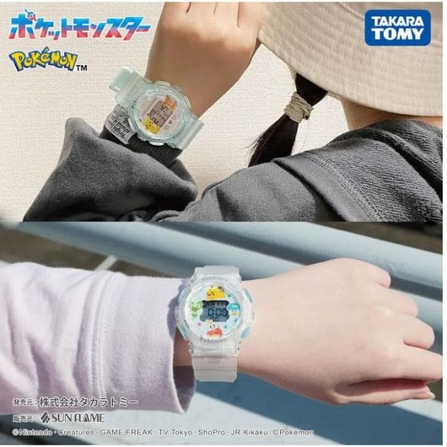 【POKEMON 精靈寶可夢】寶可夢 電子錶 手錶 兒童錶 成人錶 螢光 皮卡丘 日本正版 該該貝比日本精品