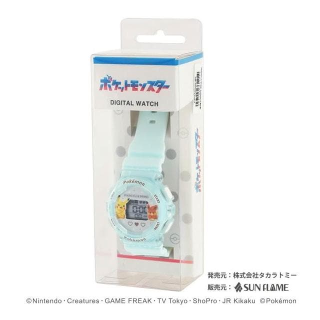 【POKEMON 精靈寶可夢】寶可夢 電子錶 手錶 兒童錶 成人錶 螢光 皮卡丘 日本正版 該該貝比日本精品