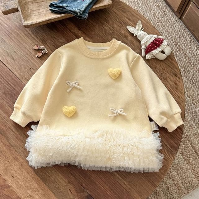 【Arbea】女童裝洋裝秋裝新款洋氣兒童洋裝公主裙春秋網紗衛衣裙【C1302】