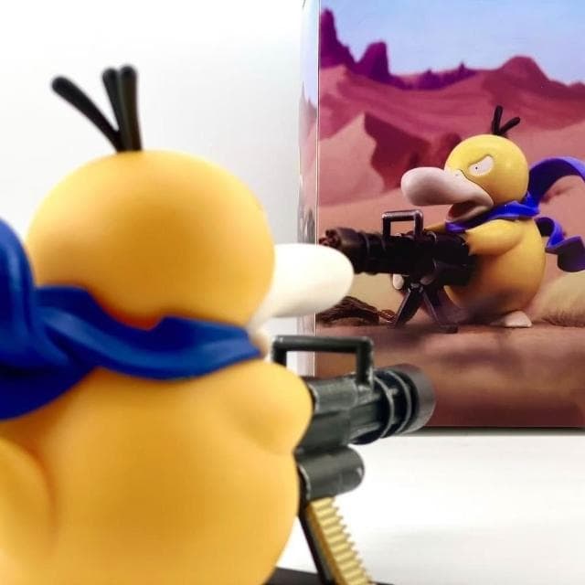 【望星願】新品超可愛 酷帥可達鴨 潮玩GK手辦 桌面小擺件 寶可夢動漫模型 送男女朋友 畢業/情人節/生日禮物