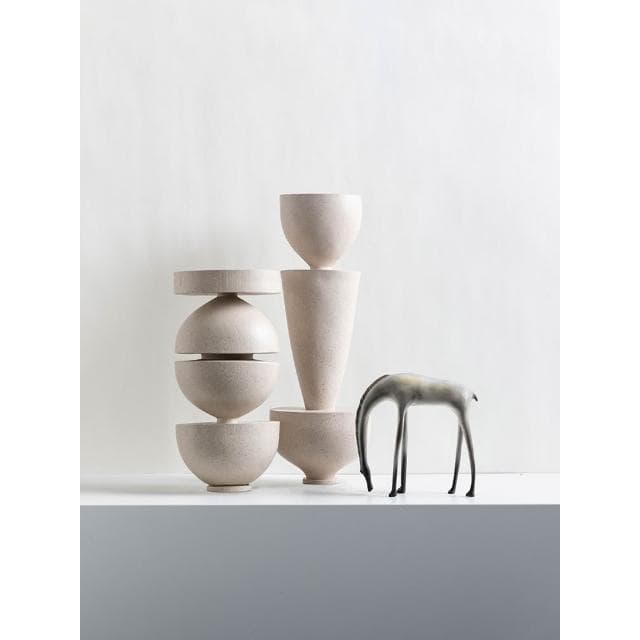 簡約現代柱形擺件樹脂抽象裝飾桌面客廳別墅樣板間喬遷禮物