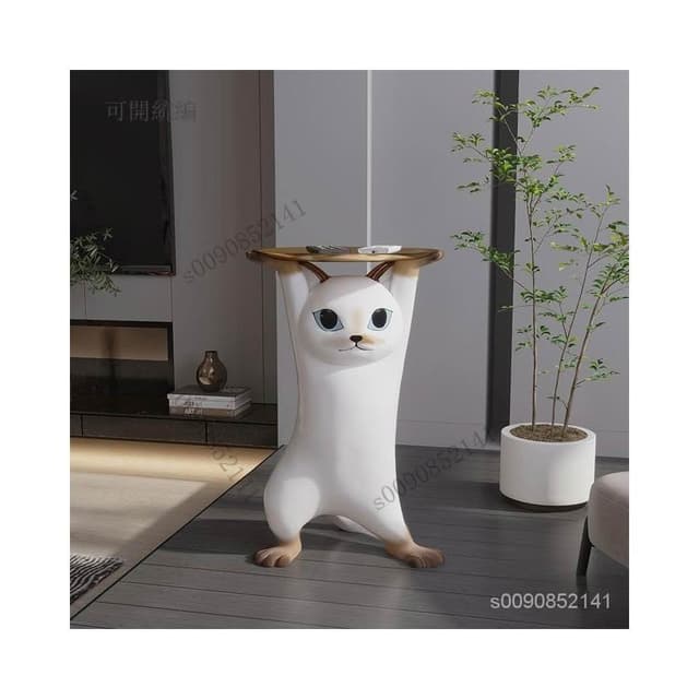 沙鵰妖嬈貓託盤 大號裝飾擺件 新傢喬遷禮物