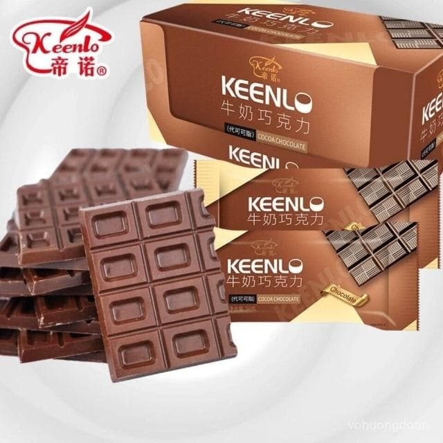 心心相印 帝諾46克一盒12塊(552克)大塊磚可可味黑巧克力代可可脂巧克力