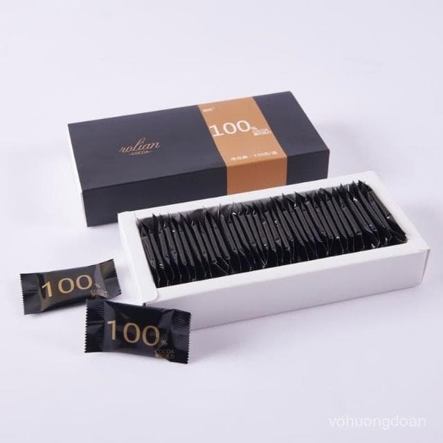 心心相印 純可可脂黑巧克力100%0蔗糖辦公室網紅健身零食小喫禮盒裝可可豆