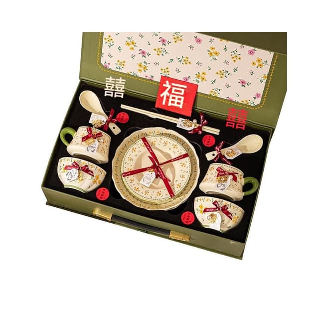 小慕KOGURE 日式高顏值陶瓷碗 喬遷新婚禮物 高檔碗碟套裝 結婚禮盒套裝 陶瓷餐具