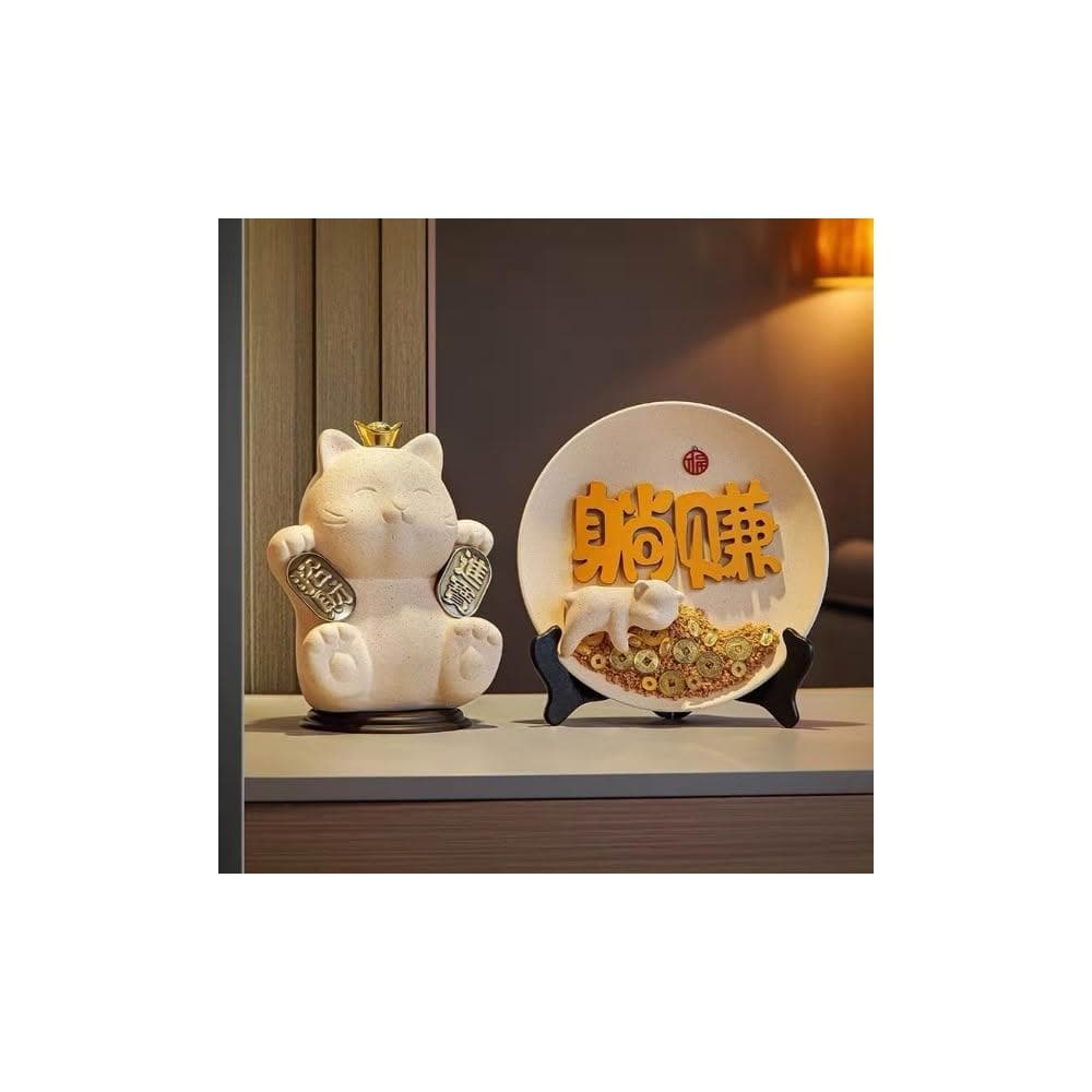 台灣熱賣/高品質 招財貓 入厝禮物 招財擺飾 前臺擺件 家居裝飾品 開業禮物 客廳裝飾 喬遷禮品 交換禮物