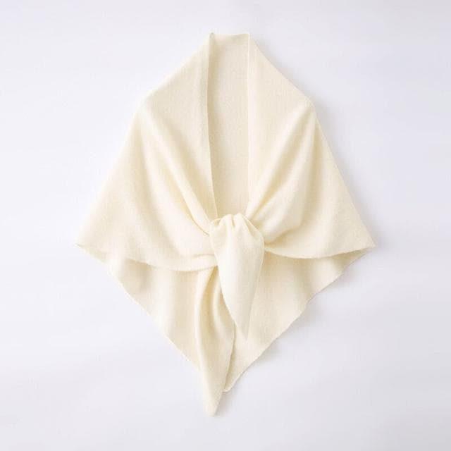 比比優 100%羊毛披肩三角巾女針織領巾護頸披肩秋冬新披肩外搭圍巾批