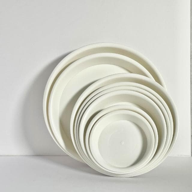 水盤｜中小型·白色·底盤·2-7吋花盆底座·盤子·盆栽底盤·多肉底盤·防漏·水盤·接水盤·塑料盆·植物底盤