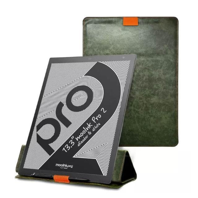 Readmoo讀墨 13.3 吋折疊皮套-棕/遠山綠