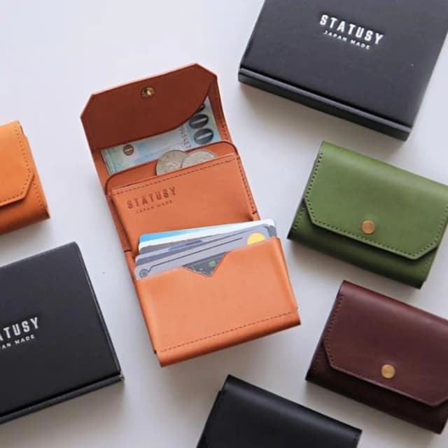 日本製 il modo mini 小短夾 STATUSY官方正品 短夾 鈕扣 極小 大容量 真皮 禮物 旅遊 錢包 三折