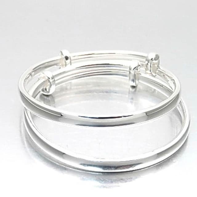 5Cgo🏆999純銀手鐲#9940 周歲彌月禮物 新年開運(嬰兒0-3歲)送禮盒包裝-附檢測證書 現貨隔天交貨-30