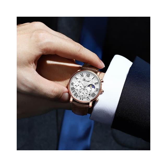 帝茲品牌日曆男士手錶男高級感防水腕錶全自動表夜光機械石英男錶