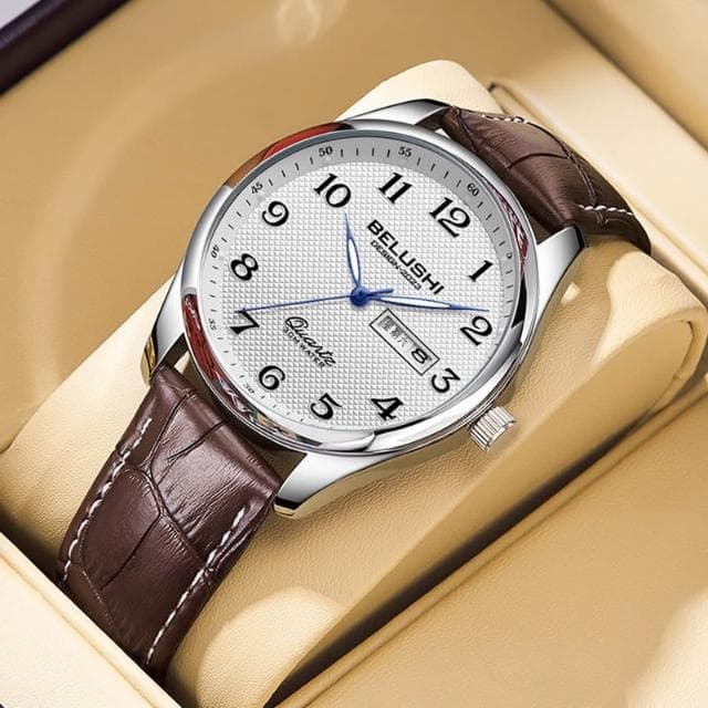 貝羅仕新款情侶石英防水手錶男女同款雙日曆夜光錶腕廠家直銷