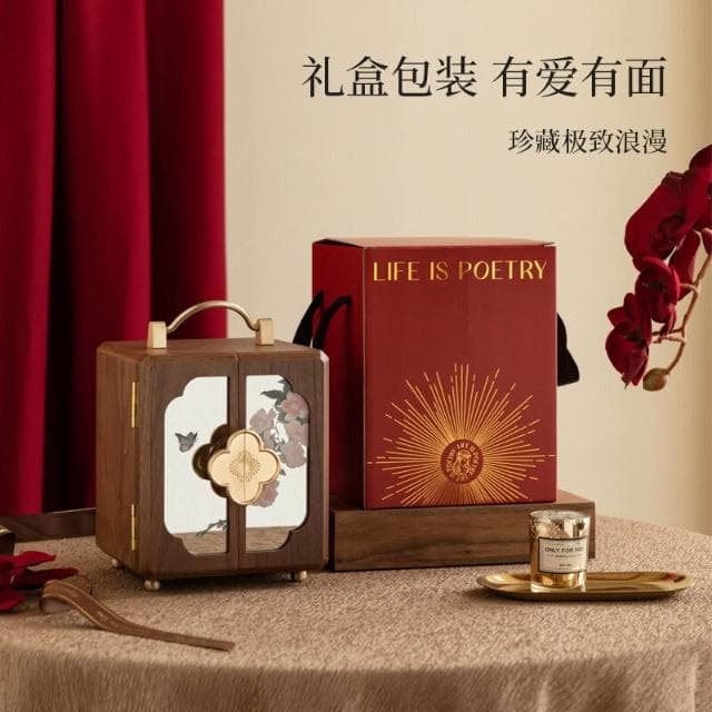 儒雅家具 免稅免運 木質首飾盒收納盒高檔精致2025年新款項鏈飾品盒新中式情人節禮物