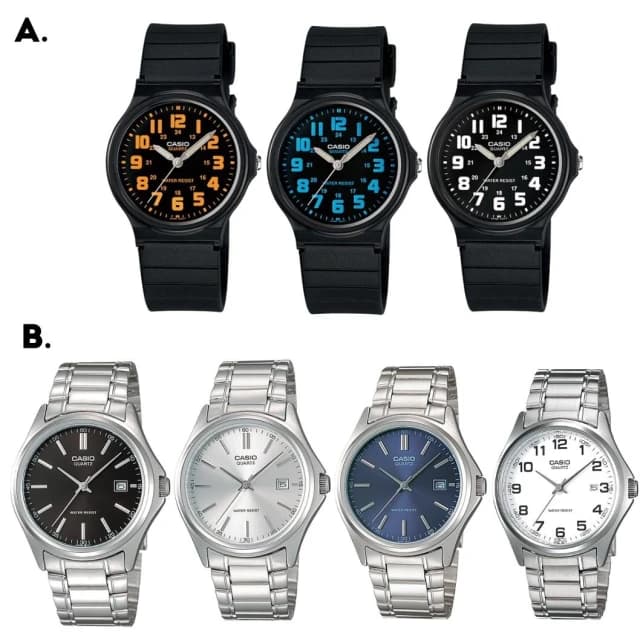 【CASIO 卡西歐】經緯度鐘錶 手錶+鏡面貼膜 CASIO手錶專賣店 夜光指針錶超薄石英  彩色字體 考試專用 保證公司貨附保固卡MQ-71