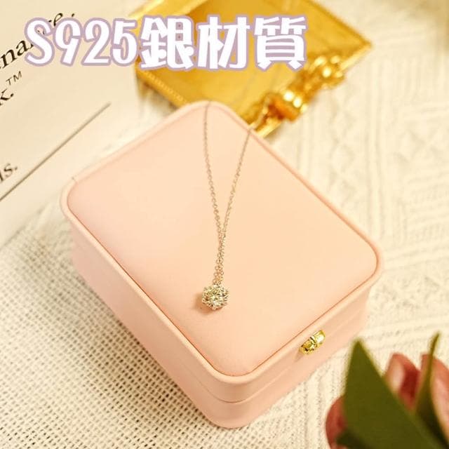 【MoonDy】50分-5克拉莫桑鑽項鍊(多款任選) 女生項鍊 莫桑鑽 項鍊 純銀項鍊 百搭吊墜 小眾珠寶 伴娘禮物 不易過敏 生日禮物