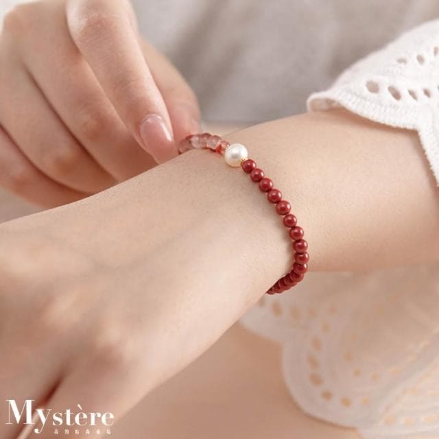 【my stere 我的時尚秘境】天然帝王砂淡水珍珠手鍊 天然水晶手串 招財開運飾品 水晶串珠