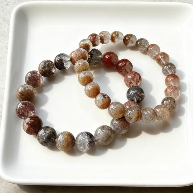 【Paiya 派亞】淨體9-11MM天然彩幽靈綠幽靈楓葉幽靈半盆聚寶盆手串手鍊