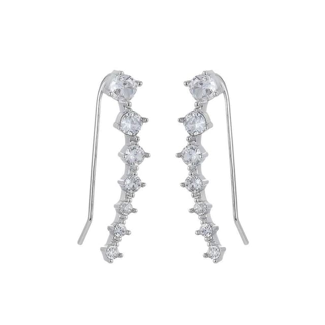 排鑽 耳環 造型 耳扣 亮鑽 閃鑽 現貨 閃亮 質感 女生耳環 耳飾 鋯石 獨特 耳勾 氣質 輕奢 優雅 SE124