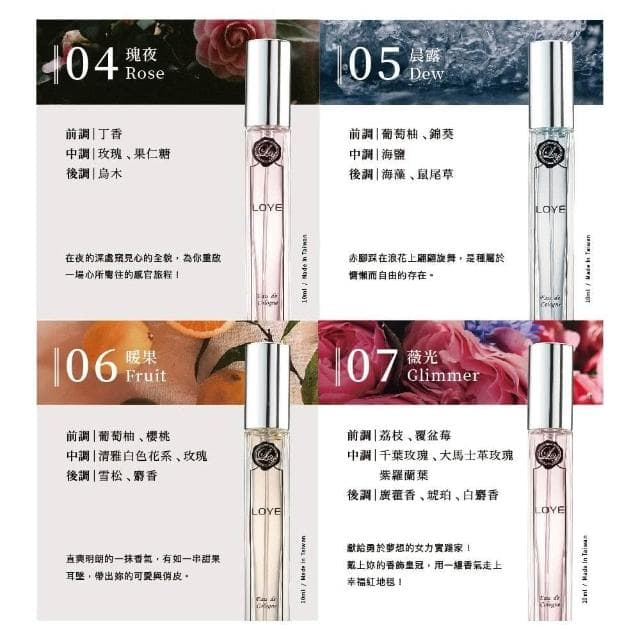 【LOYE 樂妍】朝霧迷惑香水禮盒組_任選6入 (朝霧迷惑香水10ml-6瓶)
