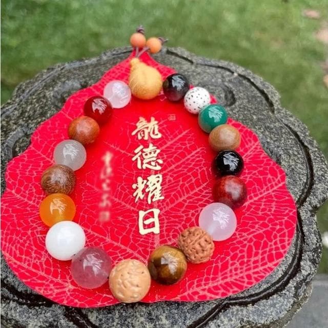 杭州靈隱四代十八籽手串菩提多寶景區 龍德耀日 寺廟同款 18籽檀香手鍊 化煞 招財 祈福 手鏈