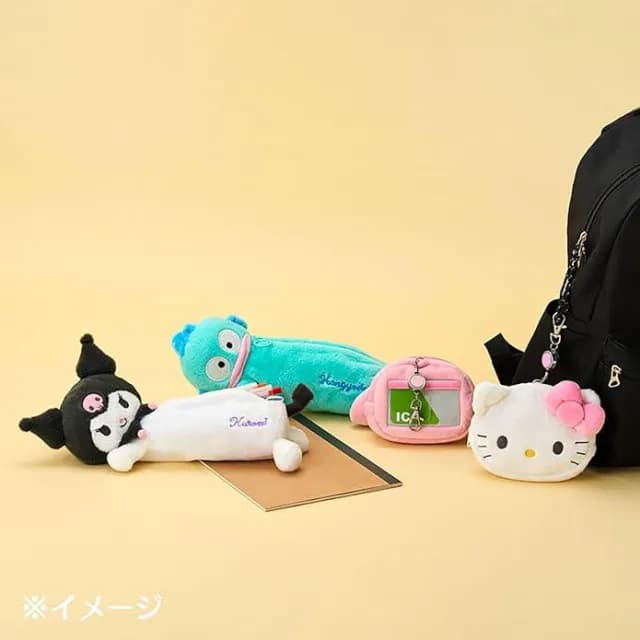 【SANRIO 三麗鷗】三麗鷗 大頭票卡包 悠遊卡包 零錢包 伸縮拉線 凱蒂貓 美樂蒂 酷洛米 大耳狗 日本正版 該該貝比日本精品