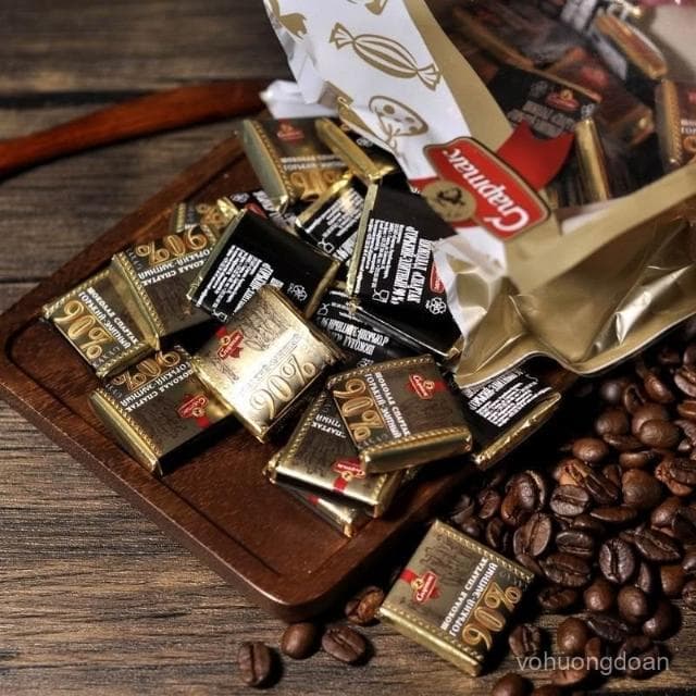 心心相印 白俄羅斯進口純可可脂黑巧克力塊斯巴達克代餐飽腹聖誕節零食品