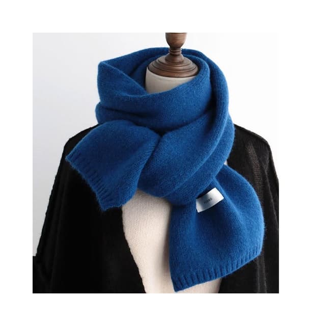 圍巾女韓系氛圍感純色針織毛線圍巾女秋冬季仿羊絨冬天保暖小圍脖保暖披肩圍巾質感圍巾冷氣披肩空調百搭保暖圍脖防風圍脖韓版圍巾