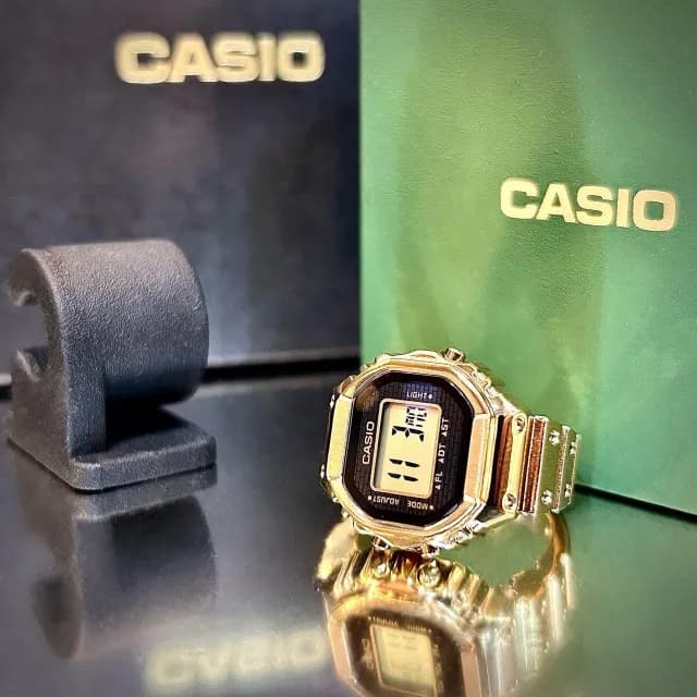 【CASIO 卡西歐】CRW-001G-9 金色 戒指手錶