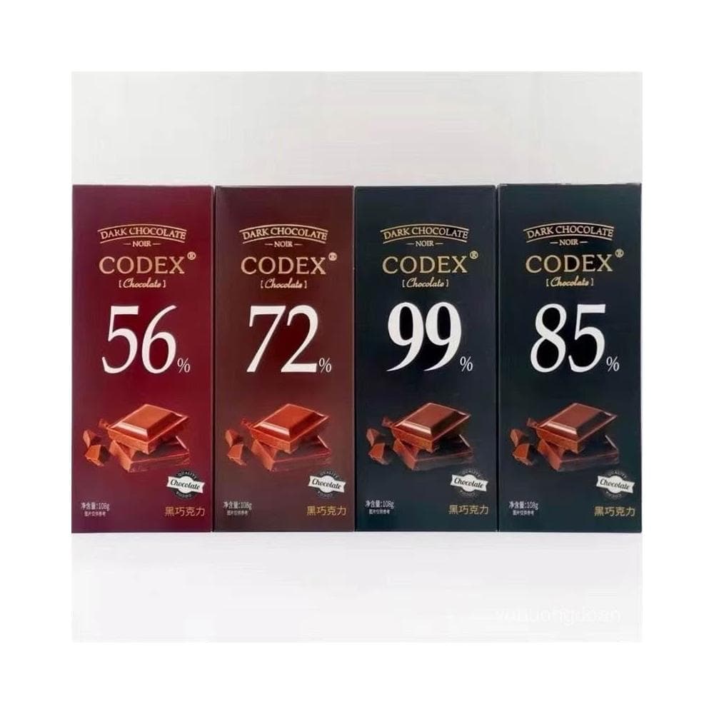 心心相印 【95%好評率】108gCODEX庫德士黑巧克力純可可脂休閒零食兒童朋友禮物99%85%72%