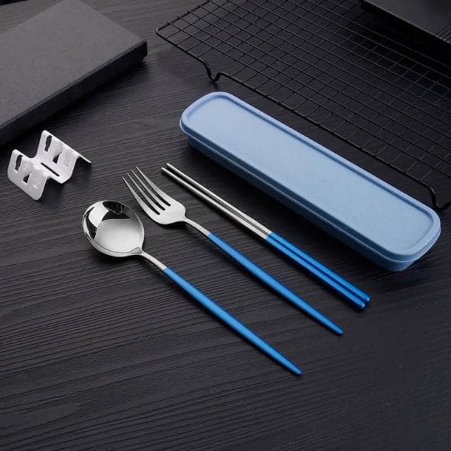 美的冒泡304不銹鋼餐具組 葡萄牙餐具 便攜餐具組 環保餐具 304不鏽鋼 葡萄牙風 筷子 湯匙 叉子