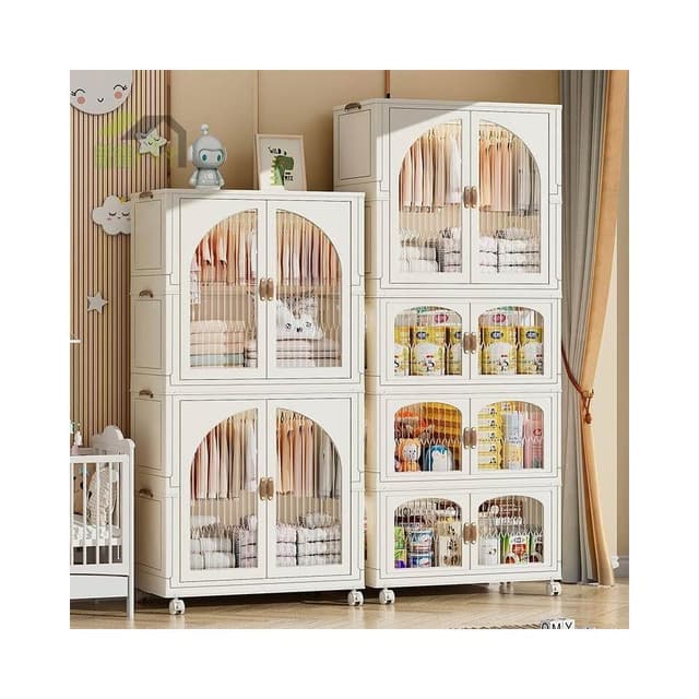 免安裝寶寶衣櫃 嬰兒小衣櫥 臥室衣服塑料收納櫃 寶寶 零食 玩具收納箱 儲物櫃收納箱 收納櫃 折疊收納箱 收納架置物箱