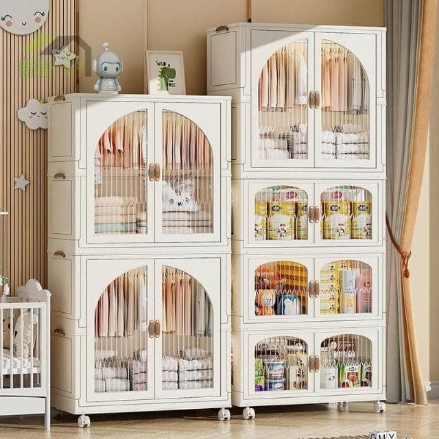 免安裝寶寶衣櫃 嬰兒小衣櫥 臥室衣服塑料收納櫃 寶寶 零食 玩具收納箱 儲物櫃收納箱 收納櫃 折疊收納箱 收納架置物箱