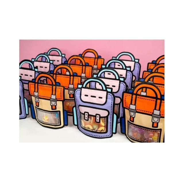 隔日到貨🌈生日禮物袋 自立袋 包裝袋 透明袋 手提書包袋 慶生 分享禮物 烘焙包裝袋 禮品袋