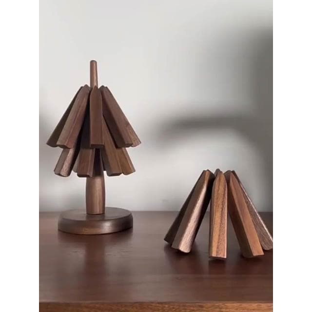 黑胡桃 實木隔熱墊 餐桌擺件 一棵樹 防燙 隔熱墊 杯墊 鍋墊 創意 小樹隔熱墊 喬遷禮物 生日禮物 禮物