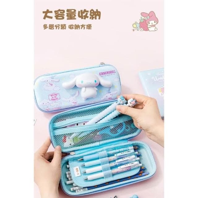 【SANRIO 三麗鷗】三麗鷗 減壓鉛筆盒 筆袋 庫洛米 大耳狗 減壓 筆盒 3D立體 卡通 文具盒 鉛筆盒 單層 交換 開學 生日 聖誕 禮物